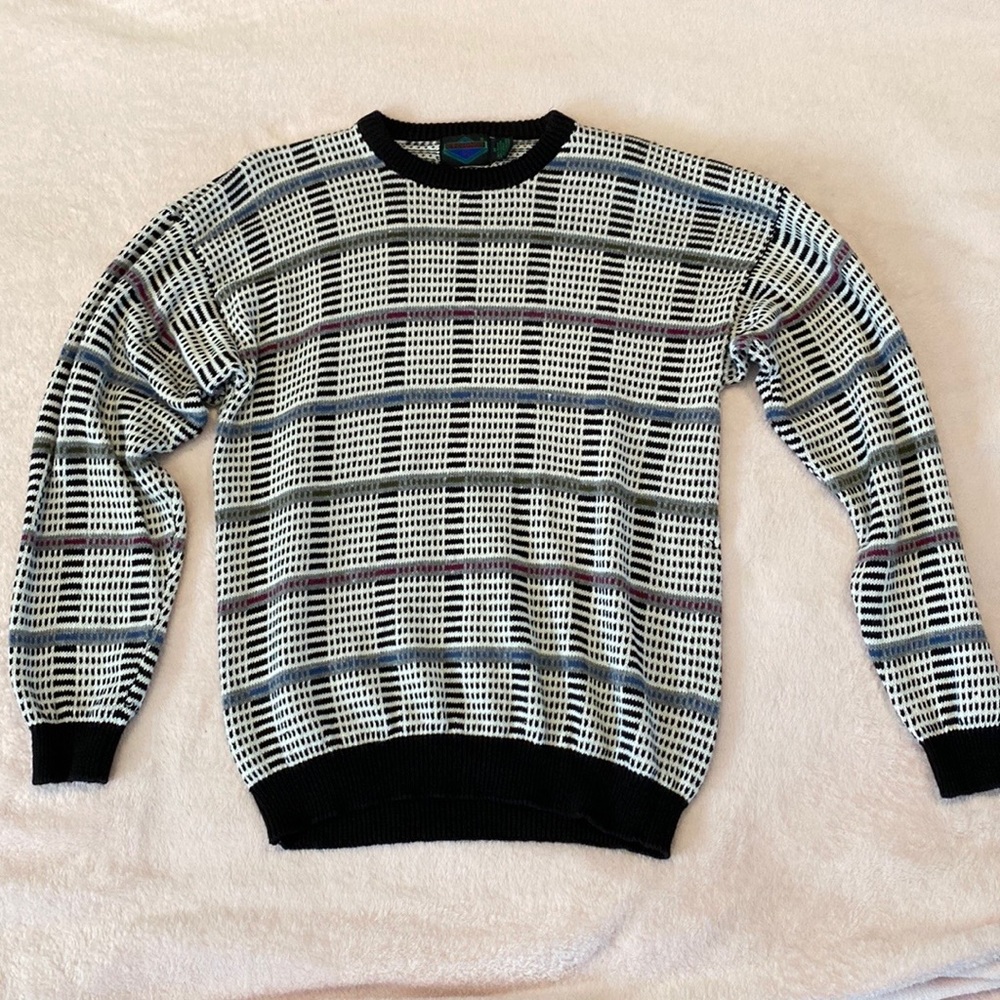 Vintage Etchings knit crew‎ neck sweater size medium